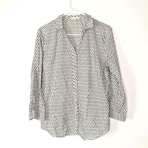 Hester & Orchard Floral Button Down Shirt L